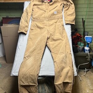 Vintage Liberty Duck Canvas coverallsBrown / Carpenter Style Brown Zipper